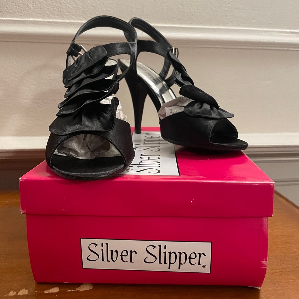 Silver Slipper black heels